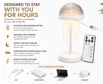 Relaxing Jellyfish LED Lamp